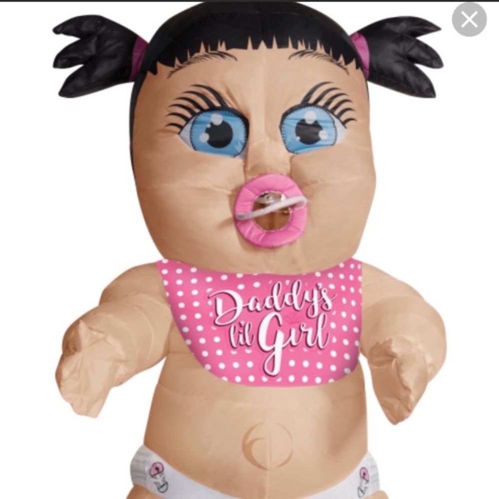 Inflatable baby girl costume